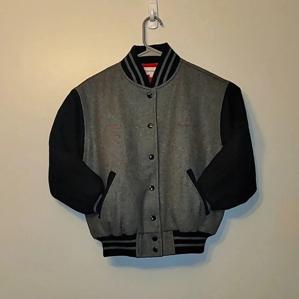 American Girl Small Varsity Letterman jacket embroidery Mallory star gray LOT N